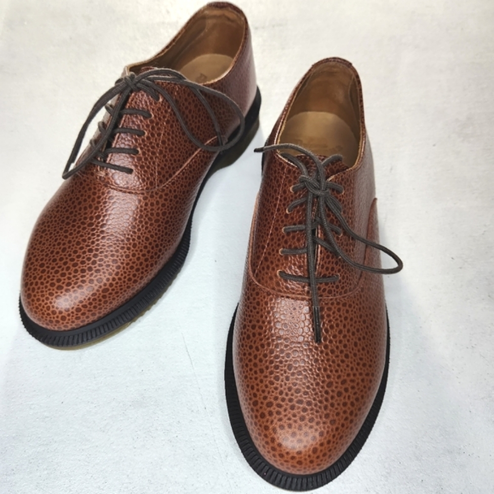 New Dr. Martens  Bennet Chestnut Coastal Leather Oxford Shoes Womens 6